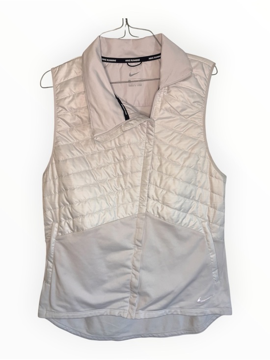 Nike Jackets & Blazers - Nike Women’s Light Beige Quilted Hybrid Running Vest | Size L
